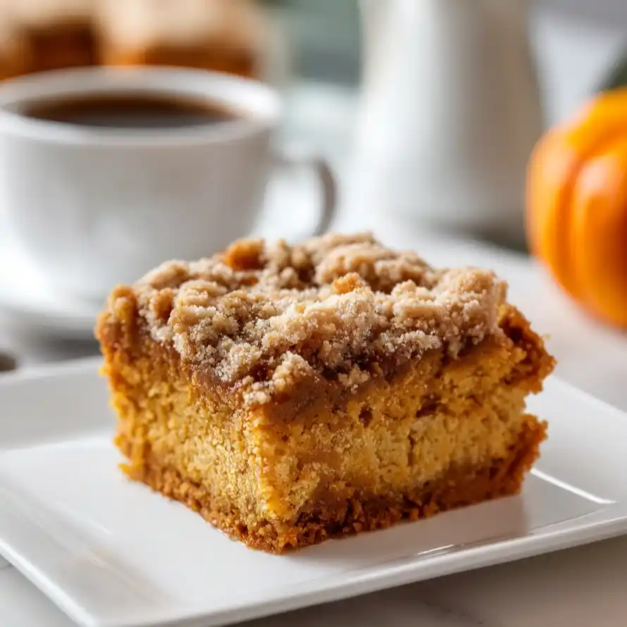 Embrace Fall: Fluffy Pumpkin Coffee Cake with Streusel Topping